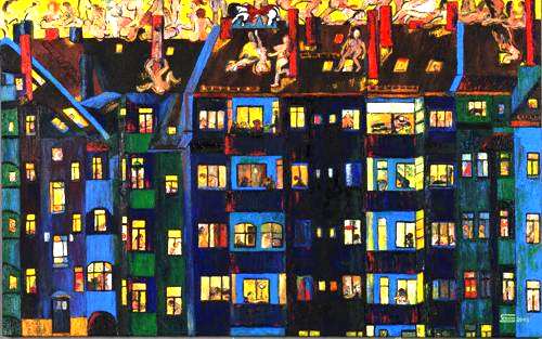 '04299', &Ouml;l auf Jute, 2001